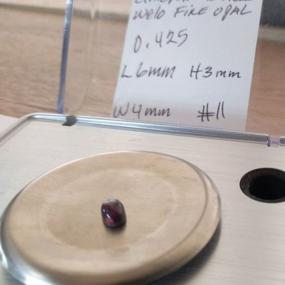 Beautiful Black Ethiopian welo fire opal 0.425 CTW - Picture 6 of 6
